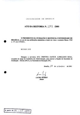 Ato da Reitoria nº 1193/2001