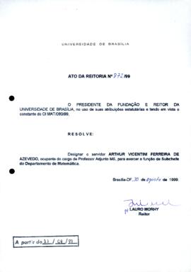 Ato da Reitoria nº 0872/1999