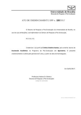 Ato de Credenciamento DPP N° 0150/2017