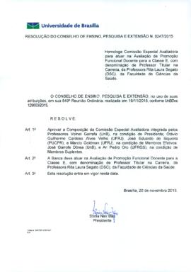 Resolução do Conselho de Ensino, Pesquisa e Extensão nº 0247/2015