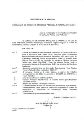 Resolução do Conselho de Ensino, Pesquisa e Extensão nº 0098/2011