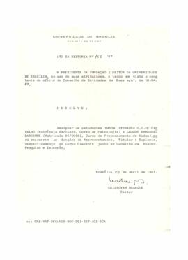 Ato da Reitoria nº 0166/1987