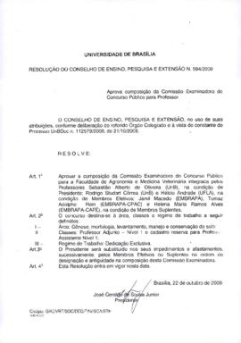 Resolução do Conselho de Ensino, Pesquisa e Extensão nº 0594/2009