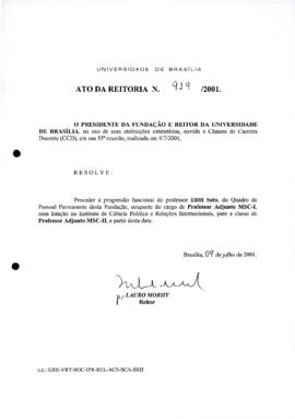 Ato da Reitoria nº 0919/2001