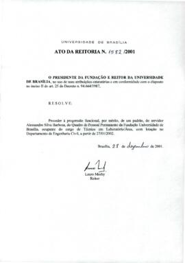 Ato da Reitoria nº 1582/2001