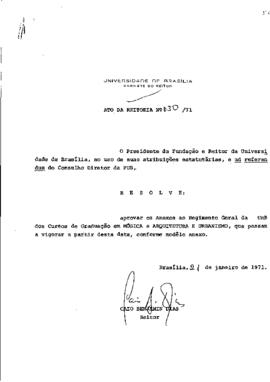 Ato da Reitoria nº 0030/1971