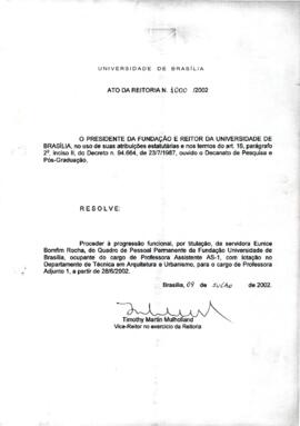 Ato da Reitoria nº 1000/2002