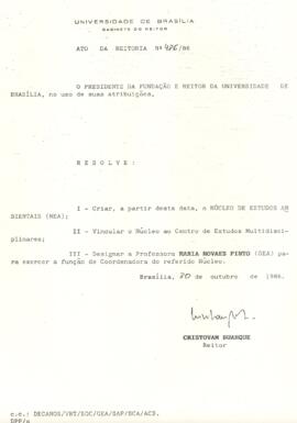 Ato da Reitoria nº 0486/1986