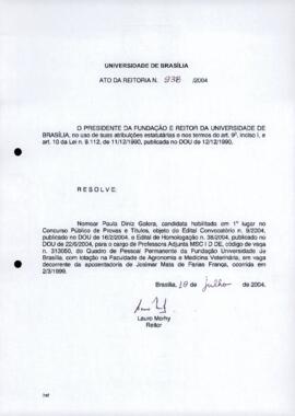 Ato da Reitoria nº 0938/2004