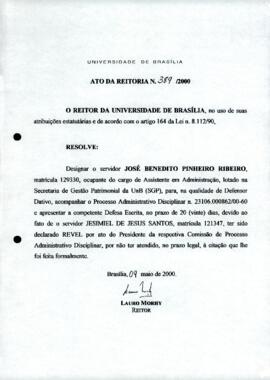 Ato da Reitoria nº 0389/2000