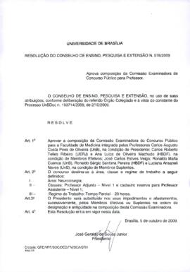Resolução do Conselho de Ensino, Pesquisa e Extensão nº 0578/2009