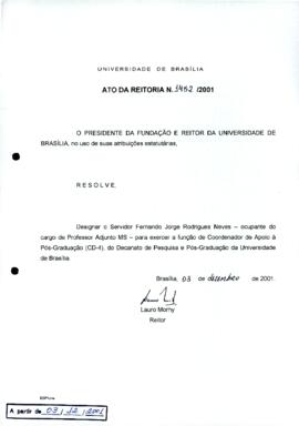 Ato da Reitoria nº 1452/2001