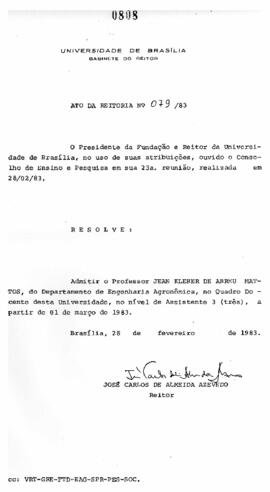 Ato da Reitoria nº 0079/1983