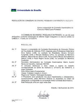 Resolução do Conselho de Ensino, Pesquisa e Extensão nº 0021/2015