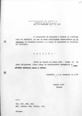 Ato da Reitoria nº 1076/1974