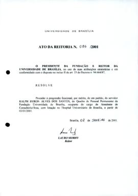 Ato da Reitoria nº 0086/2001