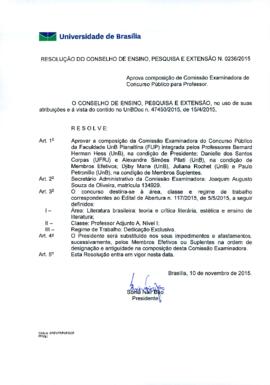Resolução do Conselho de Ensino, Pesquisa e Extensão nº 0236/2015