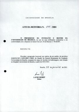 Ato da Reitoria nº 0045/2001