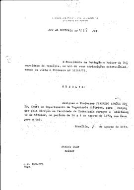 Ato da Reitoria nº 0488/1973