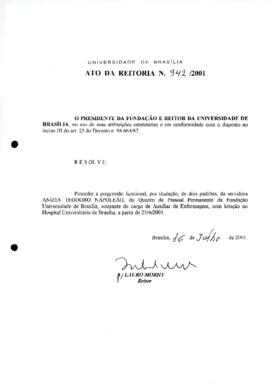 Ato da Reitoria nº 0942/2001