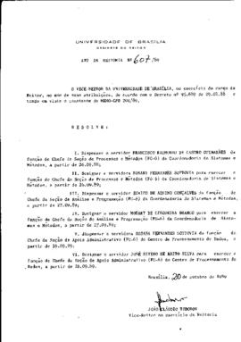 Ato da Reitoria nº 0607/1989