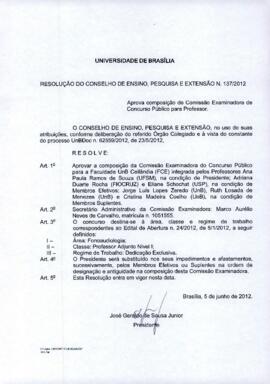 Resolução do Conselho de Ensino, Pesquisa e Extensão nº 0137/2012