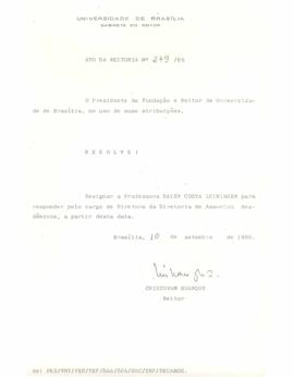 Ato da Reitoria nº 0279/1985