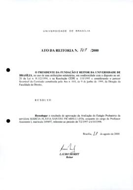 Ato da Reitoria nº 0707/2000