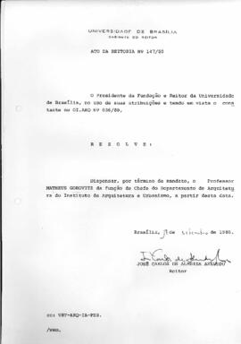 Ato da Reitoria nº 0147/1980