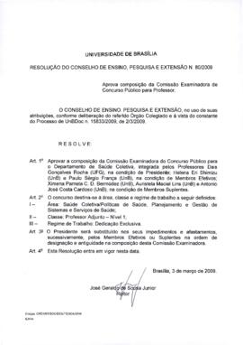Resolução do Conselho de Ensino, Pesquisa e Extensão nº 0080/2009