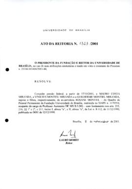 Ato da Reitoria nº 1323/2001