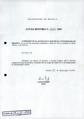 Ato da Reitoria nº 1263/2001