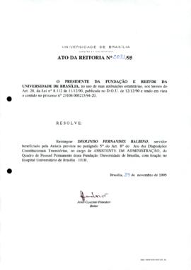 Ato da Reitoria nº 2031/1995