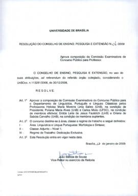 Resolução do Conselho de Ensino, Pesquisa e Extensão nº 0004/2009