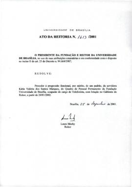 Ato da Reitoria nº 1613/2001