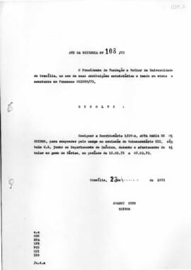 Ato da Reitoria nº 0108/1973