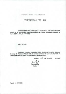 Ato da Reitoria nº 0455/2002