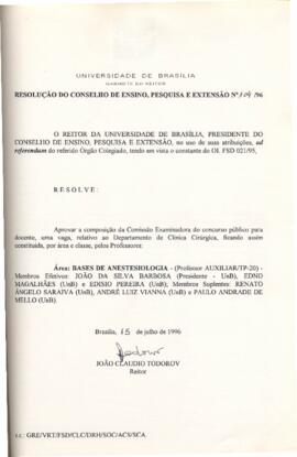 Resolução do Conselho de Ensino, Pesquisa e Extensão nº 0104/1996