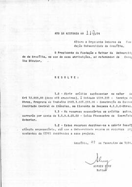 Ato da Reitoria nº 0119/1974