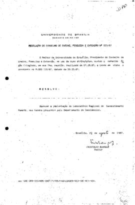 Resolução do Conselho de Ensino, Pesquisa e Extensão nº 0025/1987