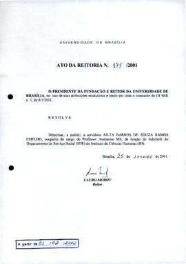 Ato da Reitoria nº 0175/2001