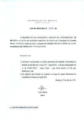 Ato da Reitoria nº 0378/1999