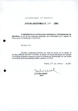 Ato da Reitoria nº 0396/2001