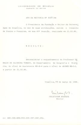 Ato da Reitoria nº 0023/1986