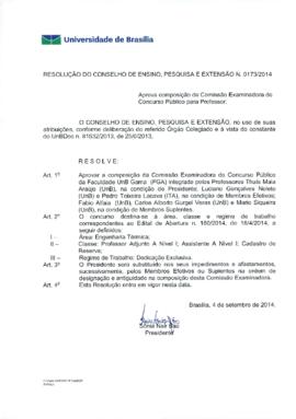 Resolução do Conselho de Ensino, Pesquisa e Extensão nº 0173/2014