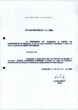 Ato da Reitoria nº 0042/2000