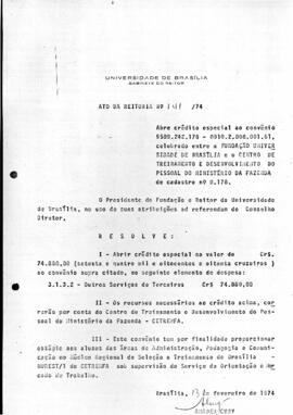 Ato da Reitoria nº 0141/1974