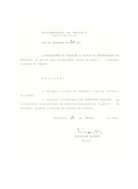 Ato da Reitoria nº 0203/1987