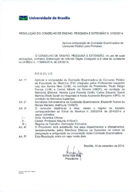 Resolução do Conselho de Ensino, Pesquisa e Extensão nº 0193/2014