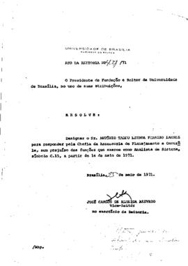 Ato da Reitoria nº 0431/1971